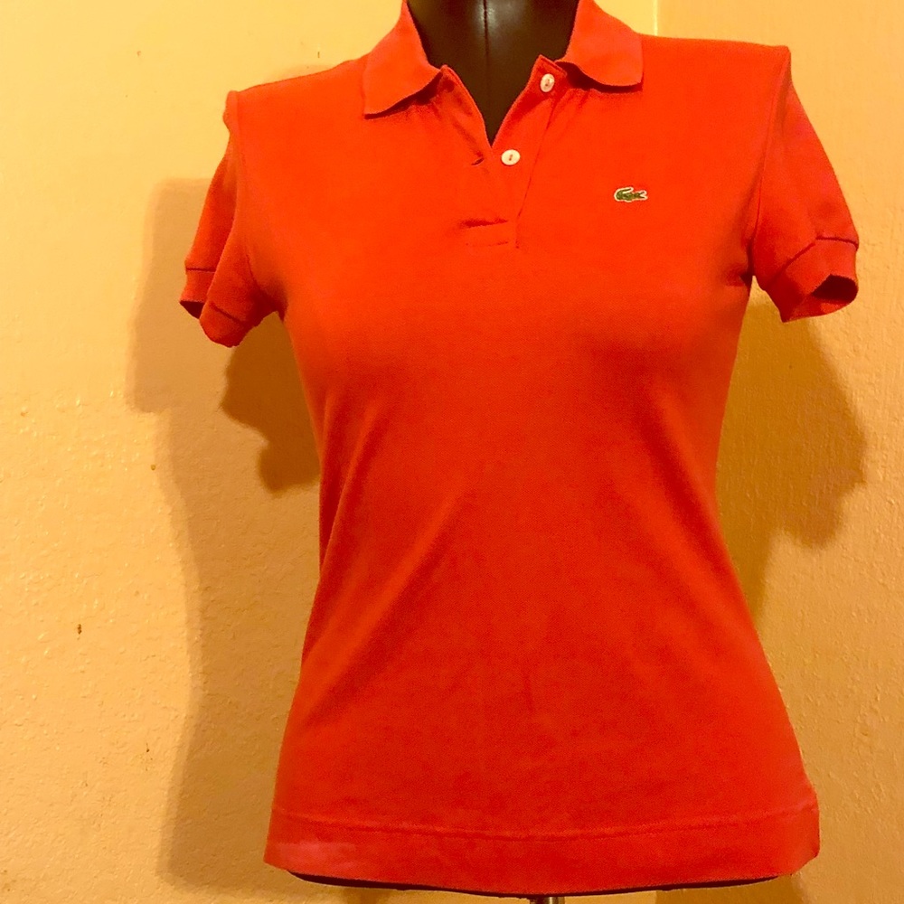 Lacoste polo coral orange pink